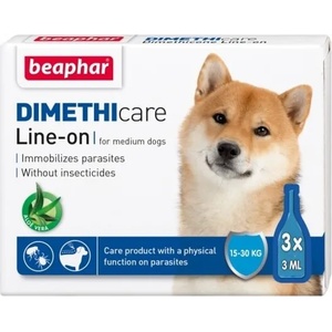 Beaphar Dimethicare Line on против бълхи, кърлежи и насекоми за кучета от 15 до 30kg без инсектицид