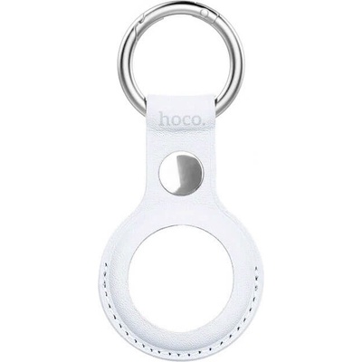 hoco. Ключодържател от изкуствена кожа за Apple AirTag - Hoco AirTag PU Leather Keyring (бял)