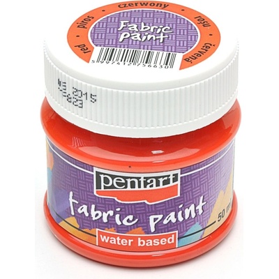 Farba na textil 50 ml červená