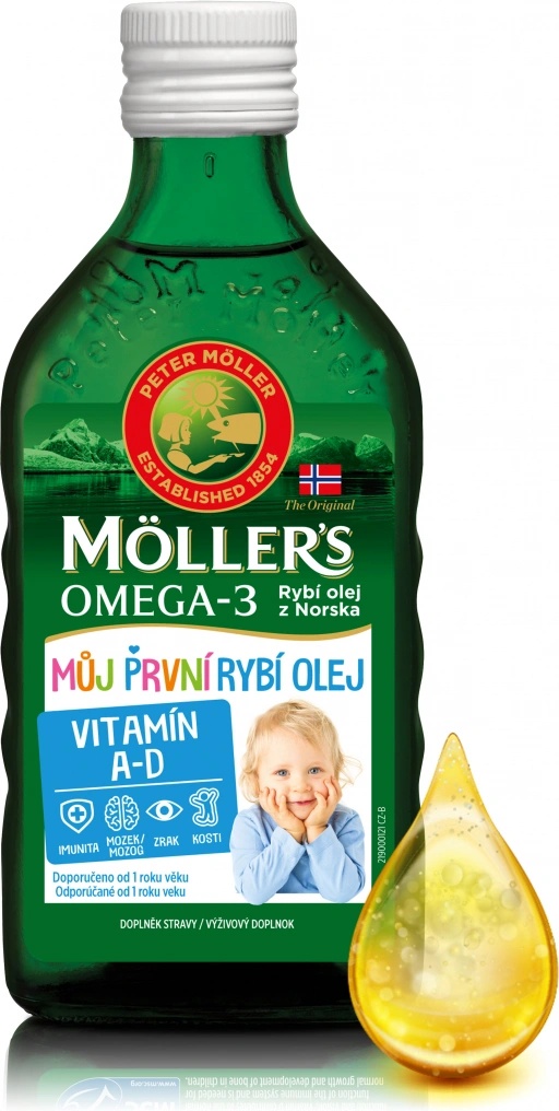 Tohle je absolutní vítěz srovnávacího testu - produkt Möller´s Möller's Omega 3 Můj první rybí olej 0,25 l