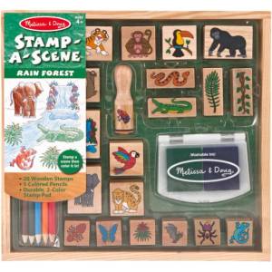  Творчески комплект печати - Дъждовна гора - Melissa & Doug