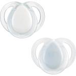 Tommee Tippee Ортодонтични залъгалки Tommee Tippee - Night Time, 0-6 м, 2 броя, бяла/синя (43338099) - baby