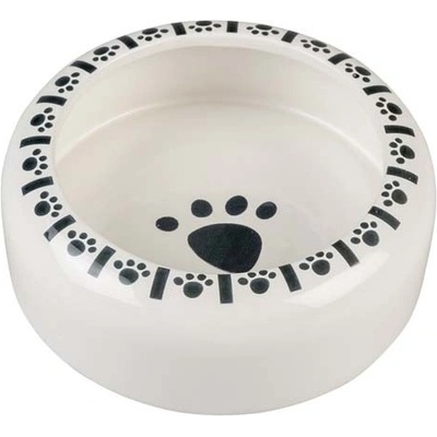 Duvo+ Zaoblená keramická miska s tlapkami pro hlodavce S 100 ml / 8 x 8 x 3,3 cm