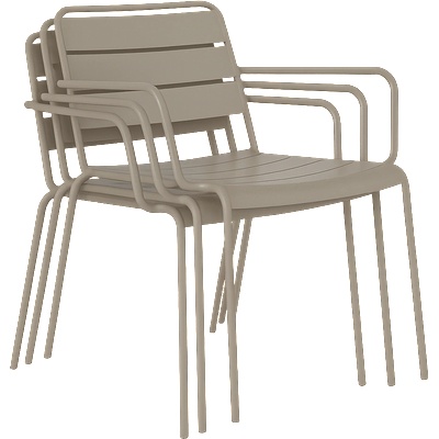 Carmen Метален градински стол saki - капучино (3535117)