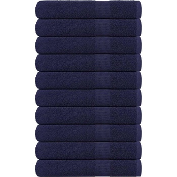 vidaXL Кърпи 10 бр нейви сини 100x200 см 360 gsm 100% памук (136796)