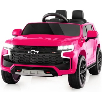 Costway Детска електрическа кола Chevrolet с дистанционно управление 2, 4G, окачване, светлини и музика Розова