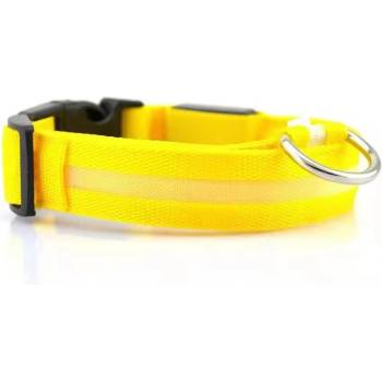 HARAHU Светещ нашийник за куче с usb зареждане - Жълт / m kp30722 (30722)