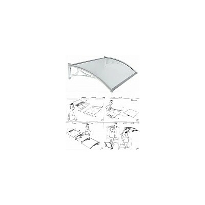 Satos stříška vchodová MODUL 2 stříbrná variabilní 1400x700x5mm – Hledejceny.cz