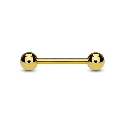 Šperky4U Pozlacený piercing do jazyka kuličky PJ01056-1616