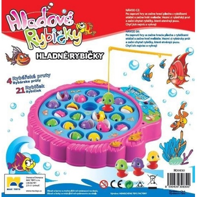 MAC TOYS Hra Hladové rybičky sada Chytání rybiček set se čtyřmi pruty
