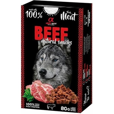 Alpha Spirit Dog Natural Snack Beef 80 g