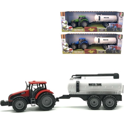 Alltoys Traktor na setrvačník s cisternou modrý