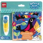 APLI Книжка за оцветяване на водна основа APLI Kids "Aqua Fun", джунгла 15225 (15225)