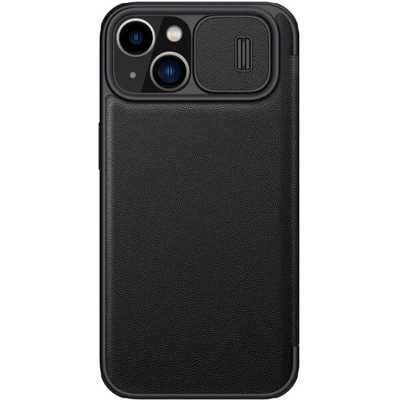 Nillkin Qin Book Pro Leather Flip Case - кожен калъф, тип портфейл за iPhone 14 (черен)