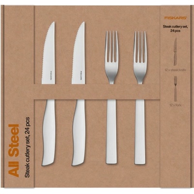 Fiskars All Steel Sada príborov Steak 24ks 1071625
