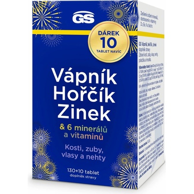 GS Vápnik, horčík, zinok 130+10 tabliet