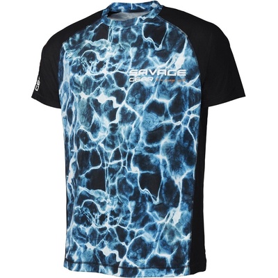 Savage Gear tričko Marine UV T-Shirt Sea Blue