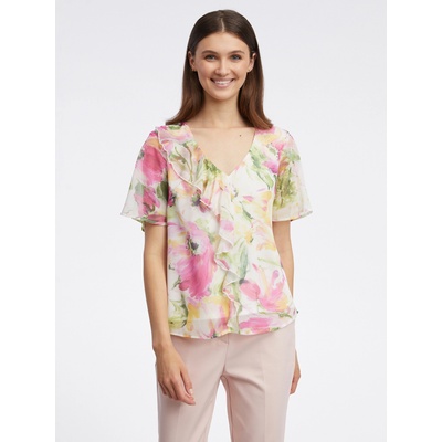 orsay Розово-бяла дамска блуза на цветя ORSAY Orsay | Byal | ЖЕНИ | S
