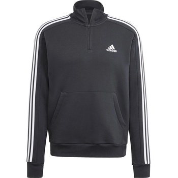Adidas Мъжко горнище с цип Adidas 3 Stripe Zip Top Mens - Black/White