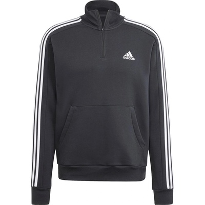 Adidas Мъжко горнище с цип Adidas 3 Stripe Zip Top Mens - Black/White