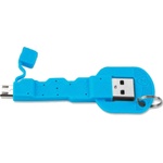4smarts Кабел тип ключодържател за всички устройства с MicroUSB (8.5 см) - 4smarts Basic KeyLink MicroUSB Cable (син)