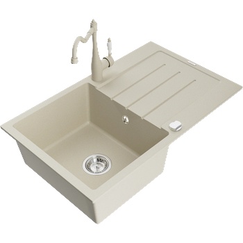 Mexen Bruno гранитна кухненска мивка с 1 отделение с изцеждане и кухненски (6513-69-670700-69)