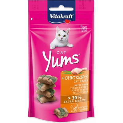 Vitakraft Cat Yums pochúťka kura s mačacou trávou 40 g