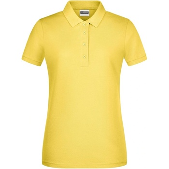 James & Nicholson Dámska polokošeľa z biobavlny 8009 Svetložltá