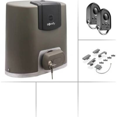 Somfy Elixo 500 3S+ M io Standard – sestava pohonu a příslušenství pro posuvnou bránu do průjezdu 8 m a 500 kg