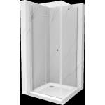 Mexen Lima сгъваема душ кабина 100 x 100 см, прозрачна, хром + поддушник Flat (856-100-100-01-00-4010)
