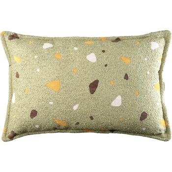 Wigiwama Зелена детска възглавница за диван от букле и шенила Terrazzo Bolster - Wigiwama (W599021)