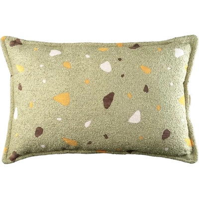 Wigiwama Зелена детска възглавница за диван от букле и шенила Terrazzo Bolster - Wigiwama (W599021)