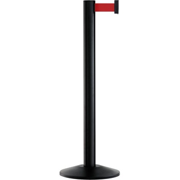Horecano Cn-Ограничителна стойка черна с вградени ленти (181101) (01981266)