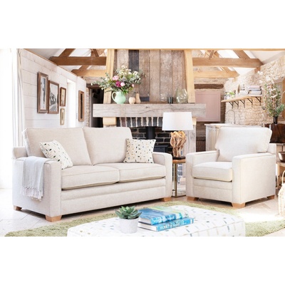 Barrington Furniture Pohovka Olly béžová jednobarevná látka
