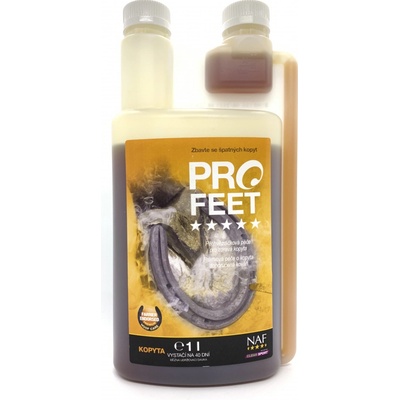 NAF Pro Feet liquid tekutý krmný doplněk pro zdravá kopyta láhev s dávkovačem 1000 ml – Zboží Dáma
