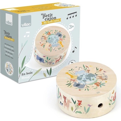 Vilac Dřevěný cajón bubínek Zvířata světa Sarah Betz – Sleviste.cz