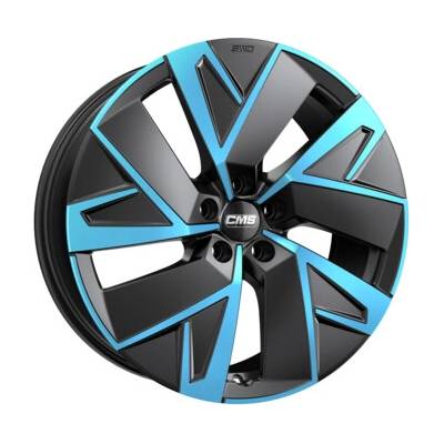 CMS C32 7.5x19 5x114.3 ET49.5 Diamond matt black Blue
