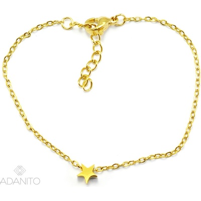 MEUCCI DS422B Pozlacený náramek z chirurgické oceli hvězdička