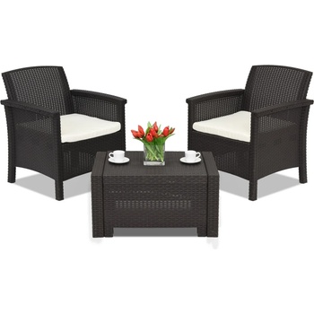 BICA Venezia Terrace 2 кафяв ратан комплект Bica (BCVENTERBR)