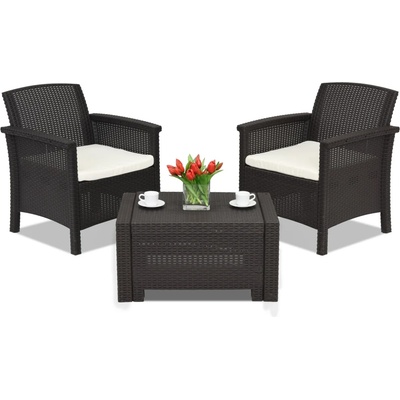 BICA Venezia Terrace 2 кафяв ратан комплект Bica (BCVENTERBR)