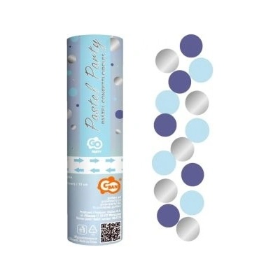 GoDan Konfety vystřelovací 15cm Kolečka modro-stříbrné – Zbozi.Blesk.cz