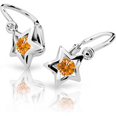 Cutie Jewellery detské náušnice z bieleho zlata C1942-10-X-2 oranžová