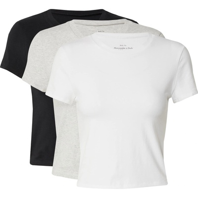Abercrombie & Fitch Тениска сиво, черно, бяло, размер XS