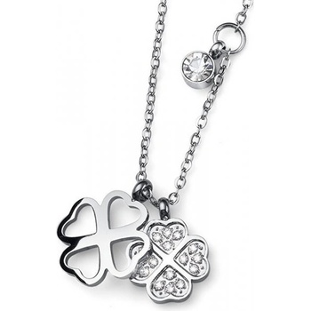 Oliver Weber Oceľový náhrdelník s štvorlístky Fourleaf 11771