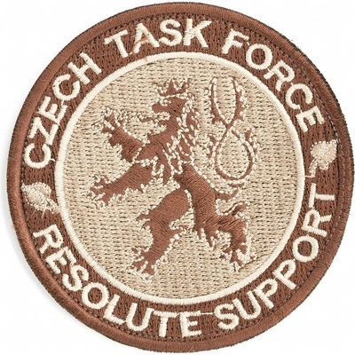 Nášivka CZECH TASK FORCE - RESOLUTE SUPPORT velcro COYOTE
