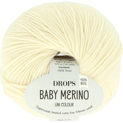 Drops Baby Merino 02 krémová bílá