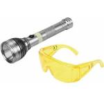 TOYA 3w rechargeable uv flashlight and glasses