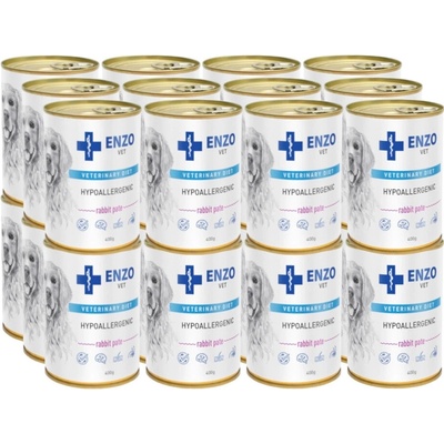 Enzo Vet Hypoalergénna diéta s králikom pre psy 24 x 400 g