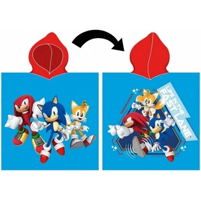 Carbotex Dětské pončo 55x110 cm Ježek sonic a přátelé