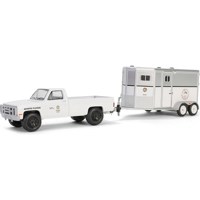 GreenLight Chevrolet C20 v LAPD 1987 s Přívěsem 1:64